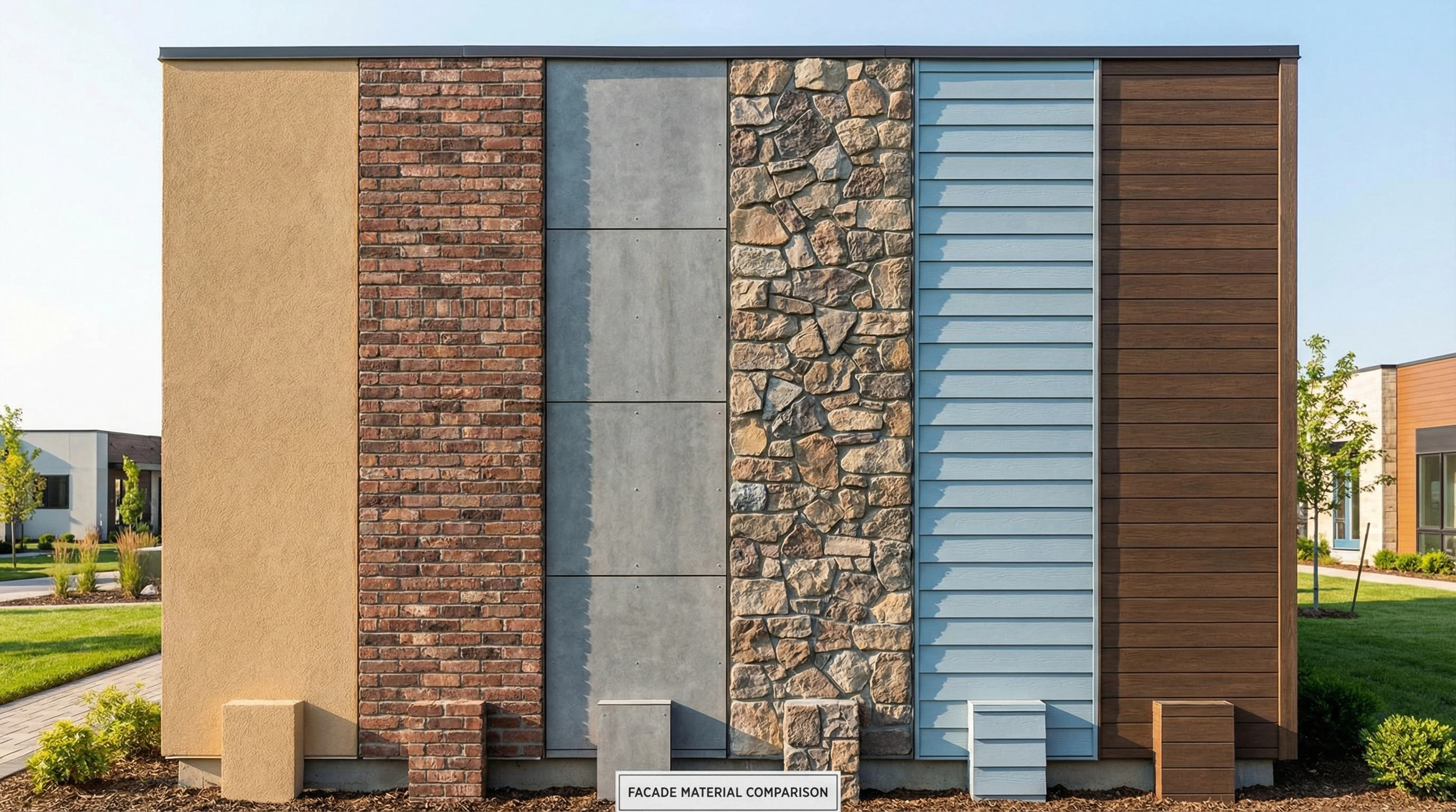 Сравнение материалов для отделки фасада