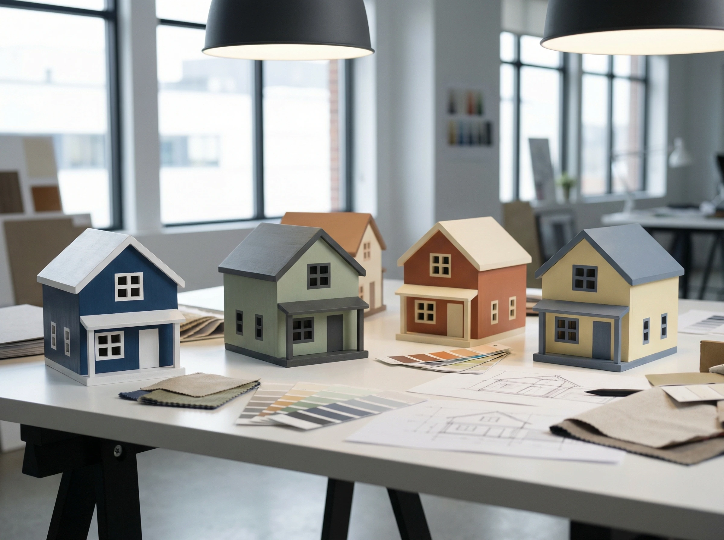 Варианты цветовых комбинаций для фасада